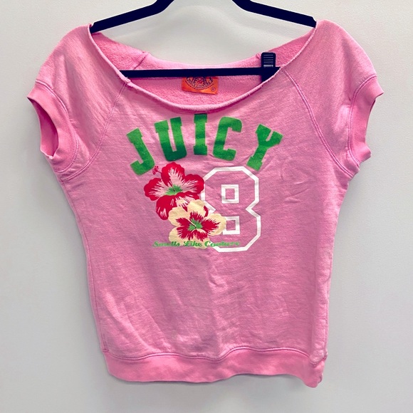 Juicy Couture Tops - **SOLD**Juicy Couture Short Sleeve Flashdance Sweatshirt